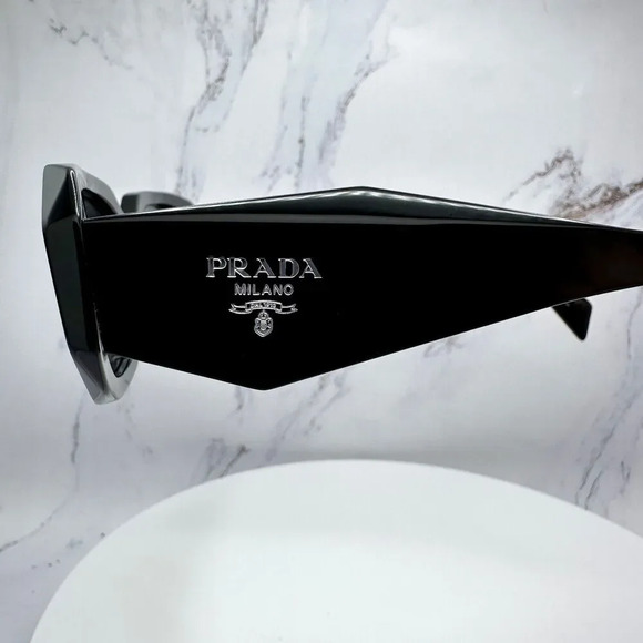 PRADA Sunglasses Black Acetate PR 17WS Symbole Logo Made In Italy Authentic - Picture 13 of 16